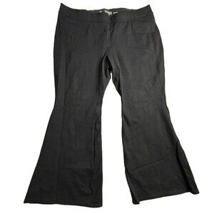 SlimFactor Women’s 3X Black Flared Pants • Stretch Leggings
